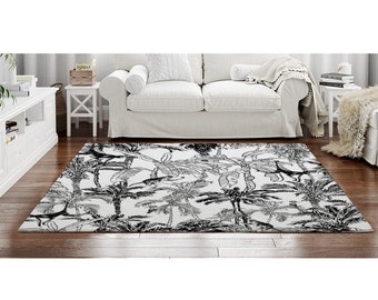 Toile Pattern Rug - Etsy