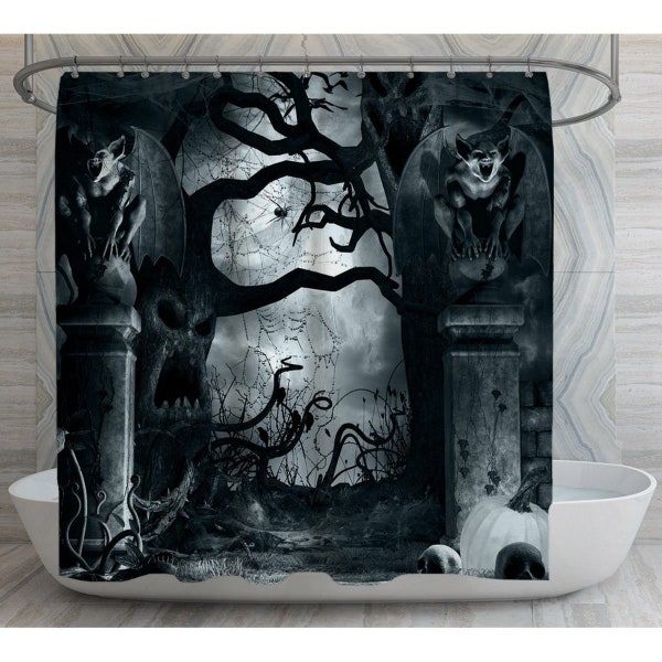 Scary Shower Curtain Etsy