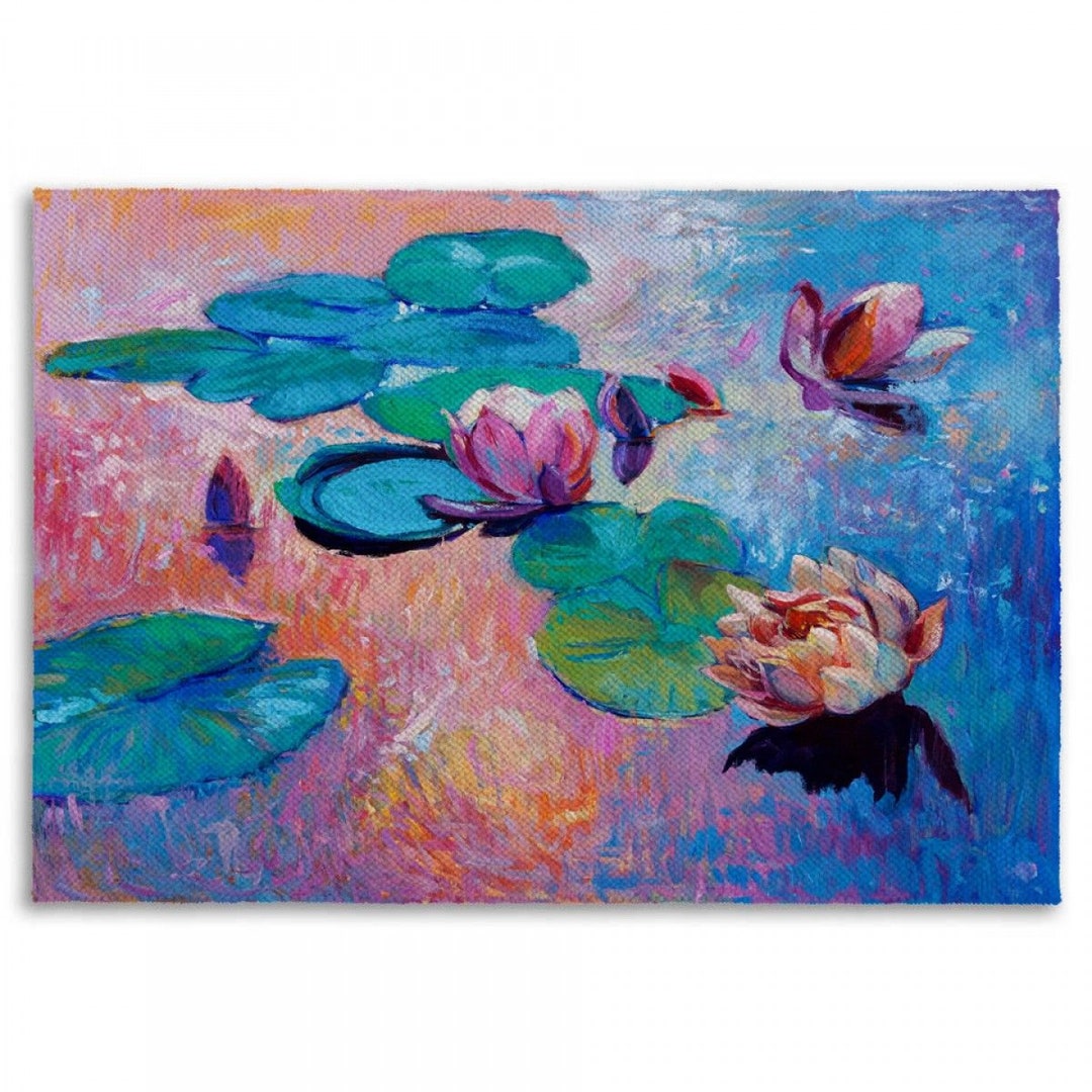 Water Lily Rug, Lakehouse Rugs, Lily Pad Area Rug, Farmhouse Living ...