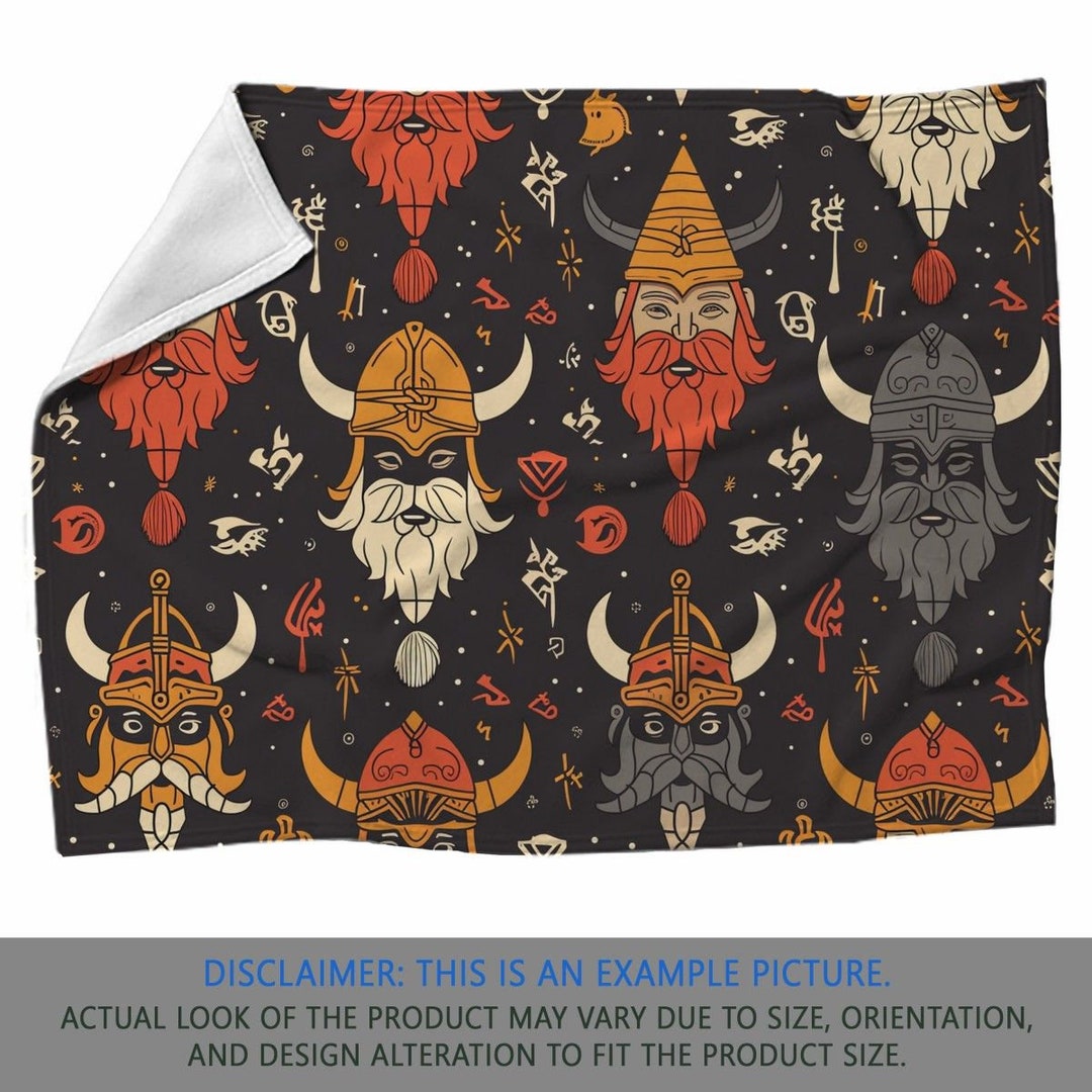 Norse Blanket, Viking Blankets, Mythology Sherpa Blanket, Runes Throw