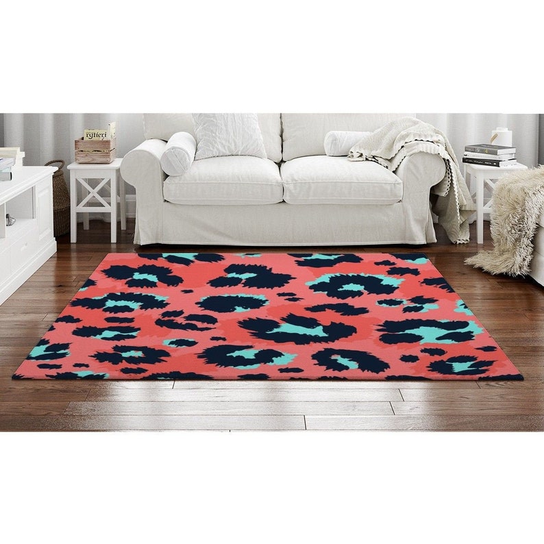 Leopard Print Area Rug Leopard Print Rugs Leopard Area Rug Etsy