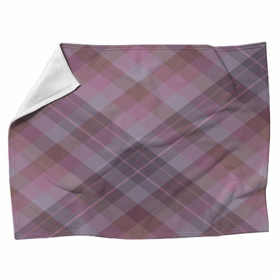 Graue und pinke Decken Karierte Decke graue und rosa | Etsy