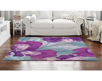 Pinbeam Area Rug Purple Girl Pretty Pink Micro Boho Butterfly Floral Home Decor Floor Rug 3' x 5' Carpet Pinbeam Area Rug Purple Girl Pretty Pink Micro Boho Butterfly Floral Home Decor Floor Rug 3' x 5' Carpet