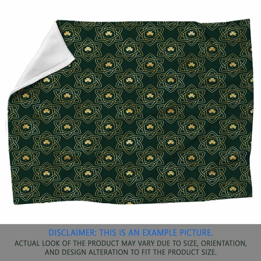 Clover Leaf Blanket Irish Blankets Celtic Knot Sherpa Etsy