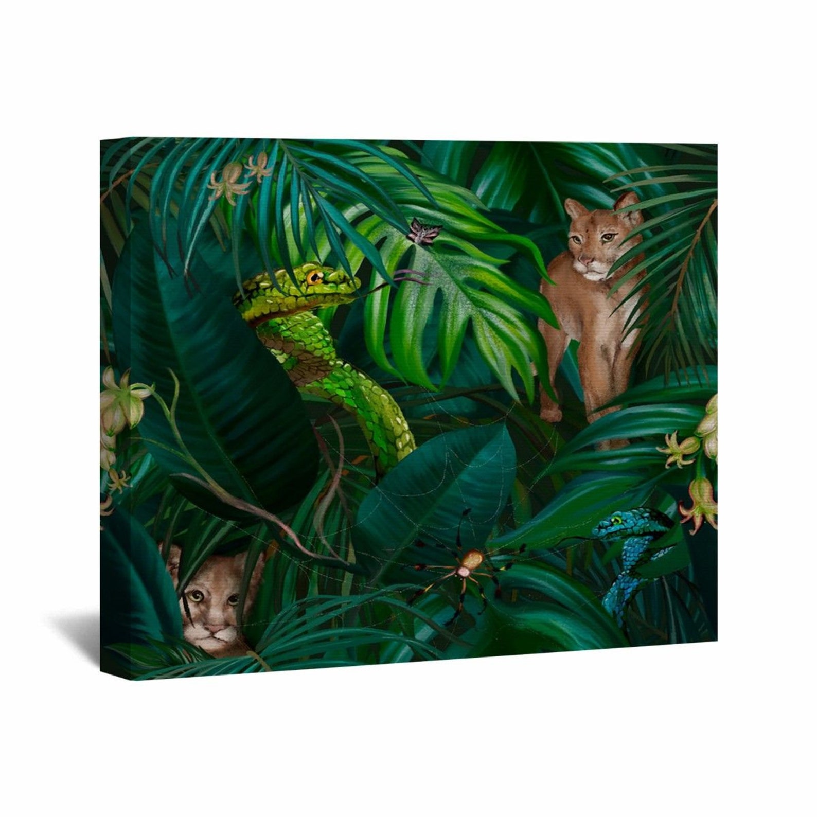 Jungle Wall Art Jungle Canvas Wall Art Jungle Wall Decor Etsy