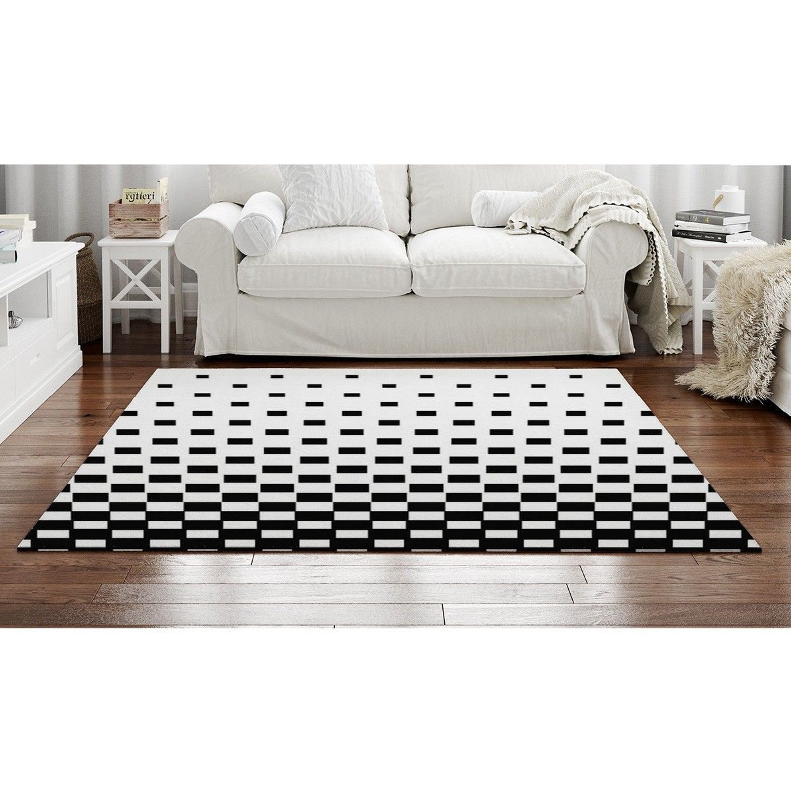 Black and white checkered rugs checkered pattern rugs Etsy