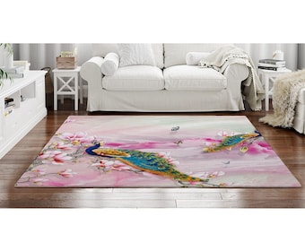 ALAZA My Daily Bird with Sunflower Vintage Area Rug 4 x 6 Feet Living Room Bedroom Kitchen Decorative Unique Lightweight Printed Rugs Carpet ALAZA My Daily Bird with Sunflower Vintage Area Rug 4 x 6 Feet Living Room Bedroom Kitchen Decorative Unique Lightweight Printed Rugs Carpet