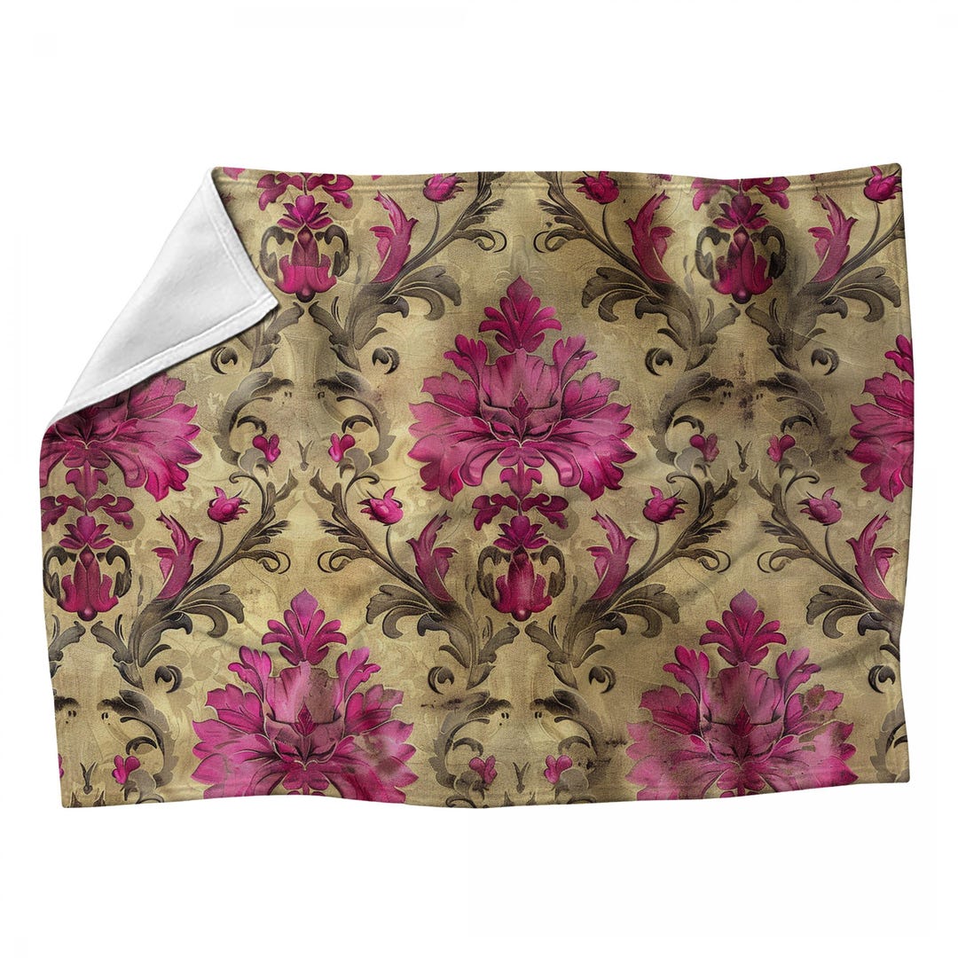 Baroque Blanket, Pattern Blankets, Luxurious Sherpa Blanket, Opulent ... - Opulent City Apartment Throw Blankets Styles