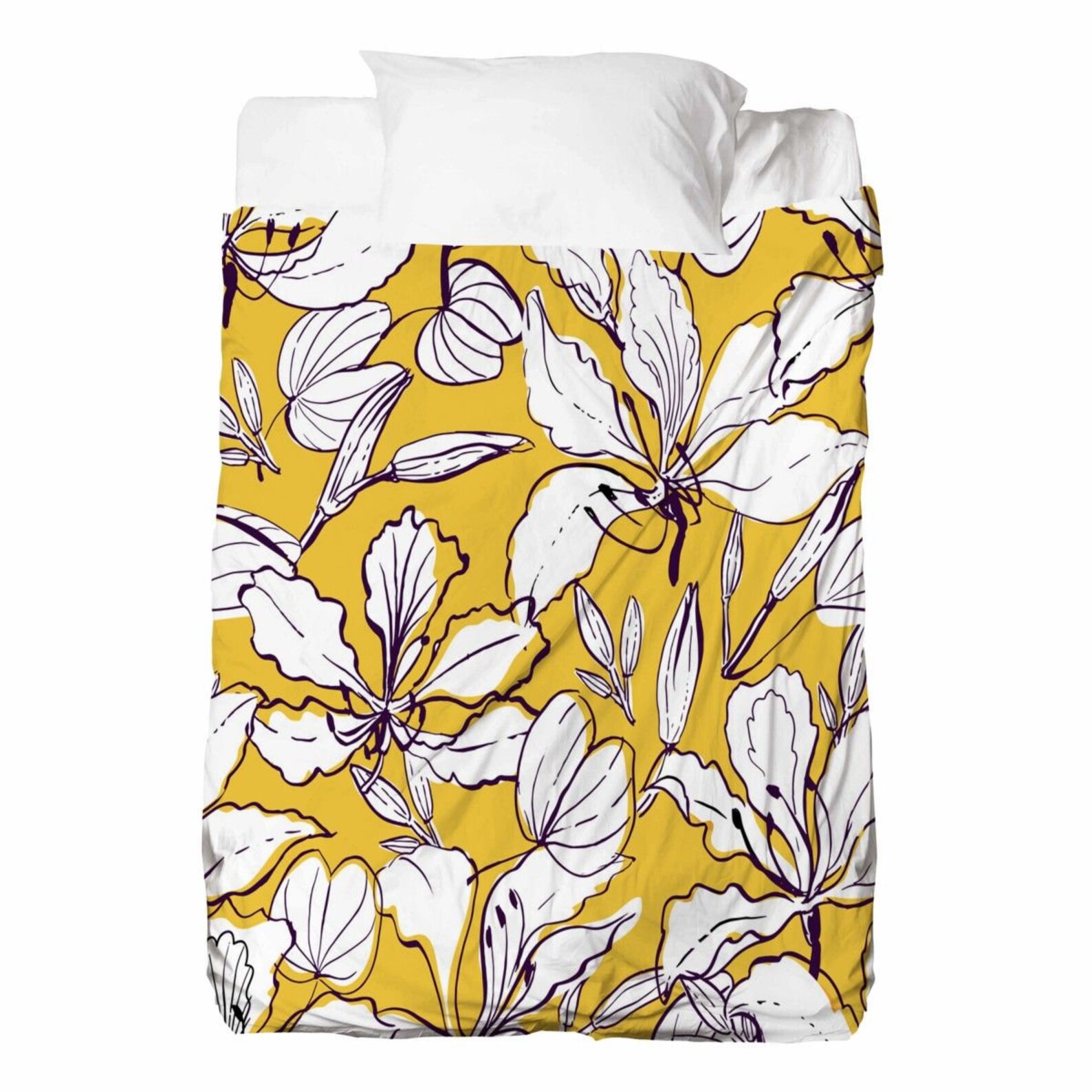 Floral Flat Sheet Flower Bed Sheets Floral Bedding Floral | Etsy