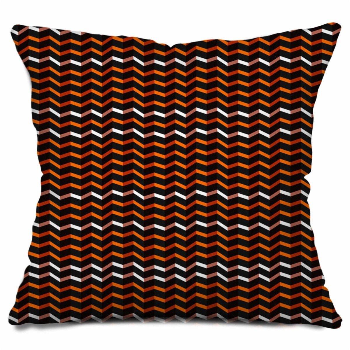 Black and orange pillow abstract pillow black and orange Etsy