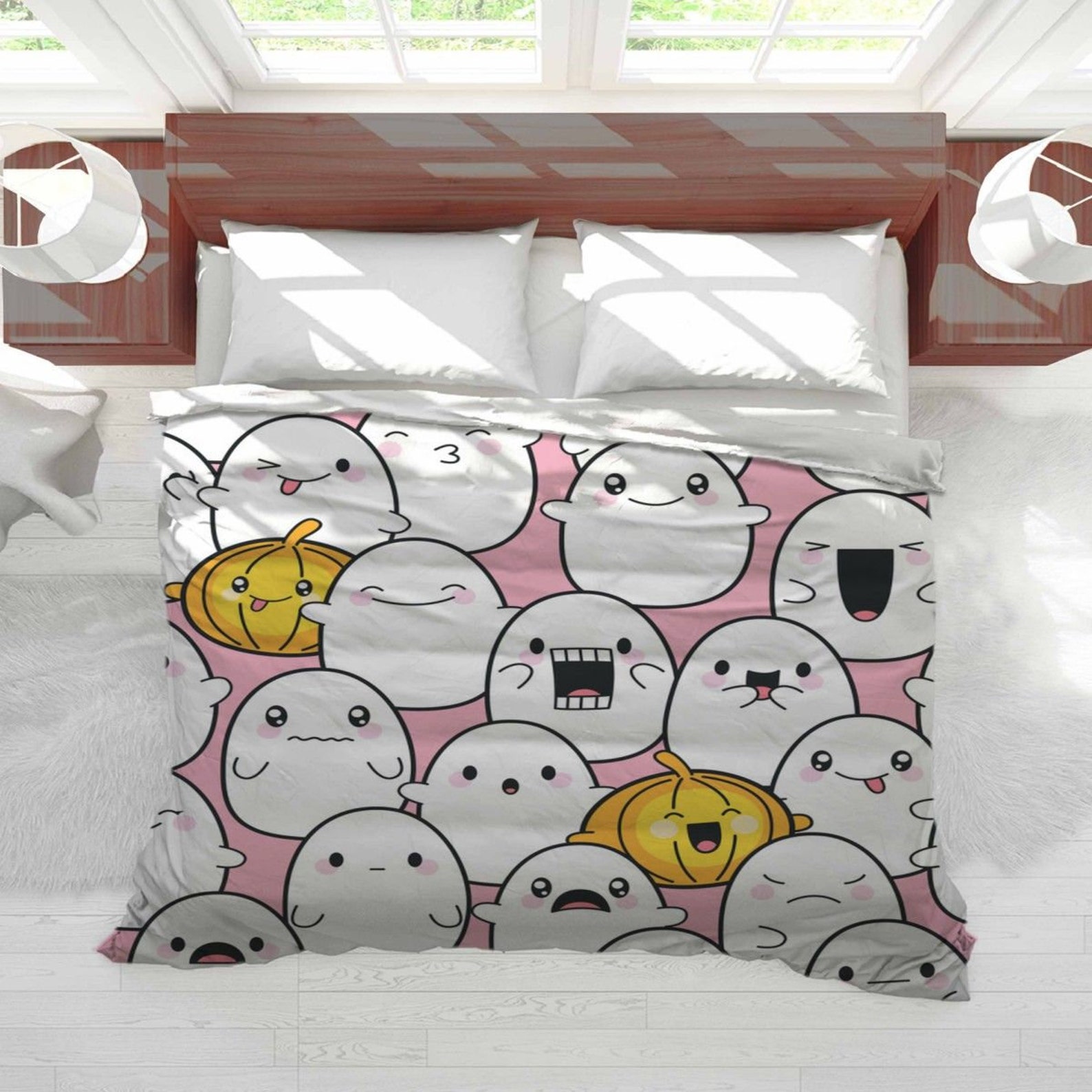 Funny Bedding Funny Duvets Funny Ghosts Duvet Cover Cute Etsy