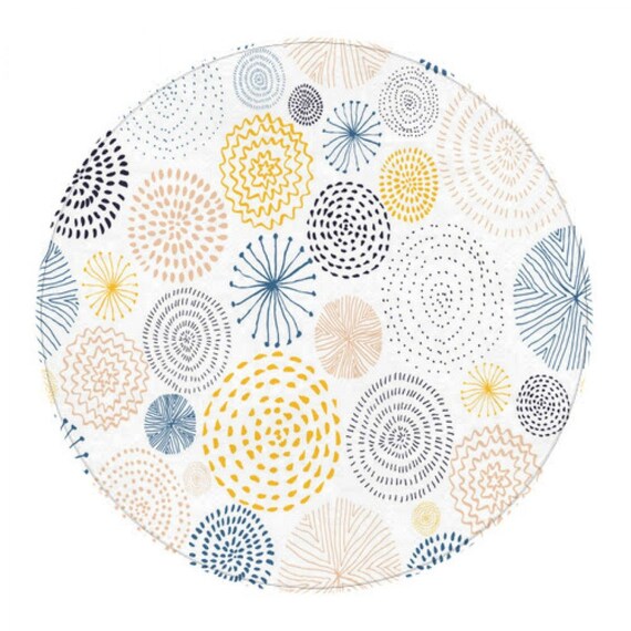 Colorful Round Rug Cute Round Rug Colorful Circle Rug Etsy