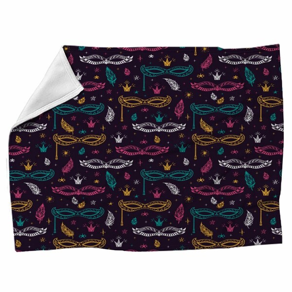 mardi gras fleece blanket