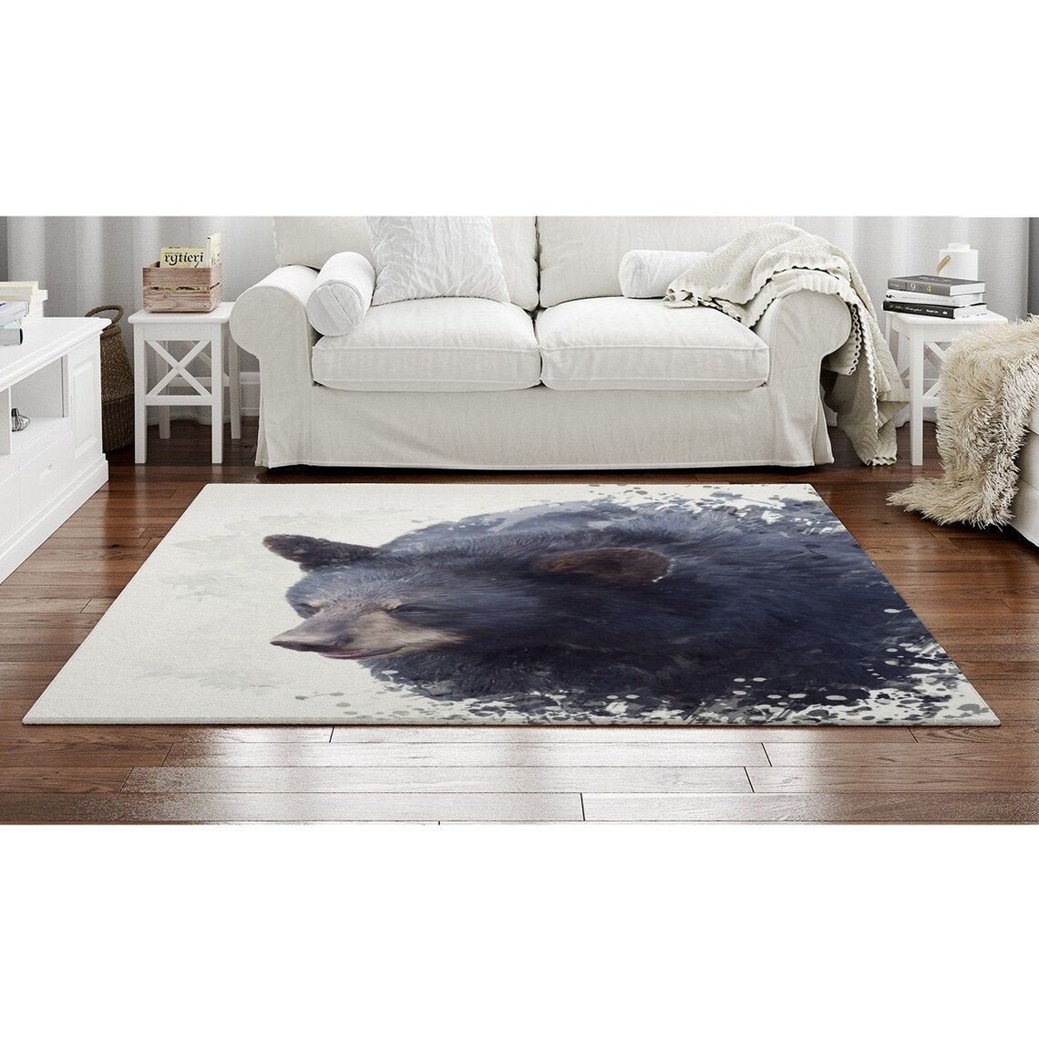 Bear Rugs Bear Area Rug Animal Area Rugs Artistic Area Etsy