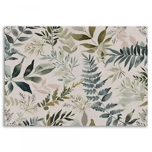 Cottage Rugs Ferns And Leaves On Beige Area Rug Sage Green And Light Brown Area Rugs Farmhouse Rug Shabby Chic Rugs