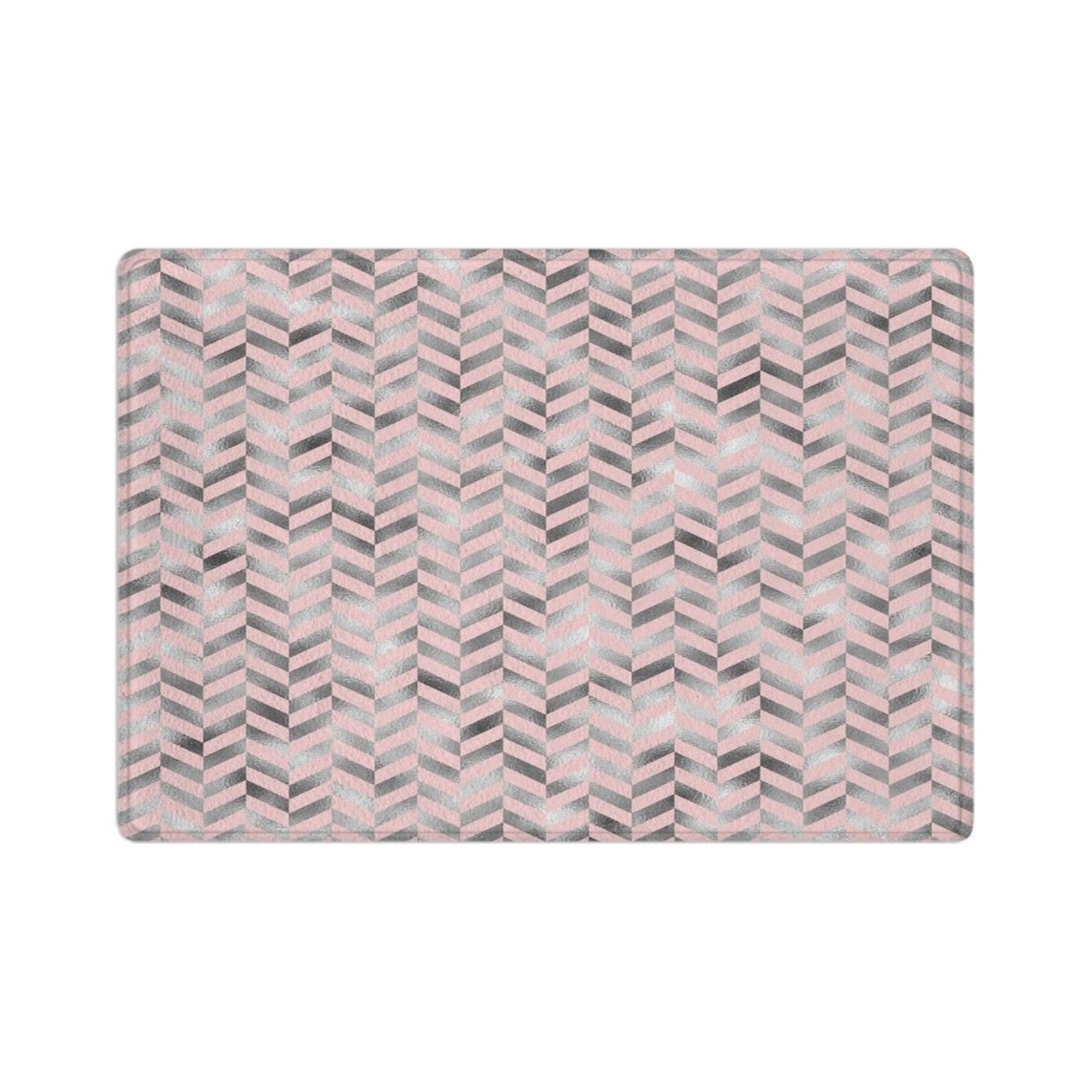 Graue und rosa Badematte Art Deco Badematte Grau und Rosa | Etsy