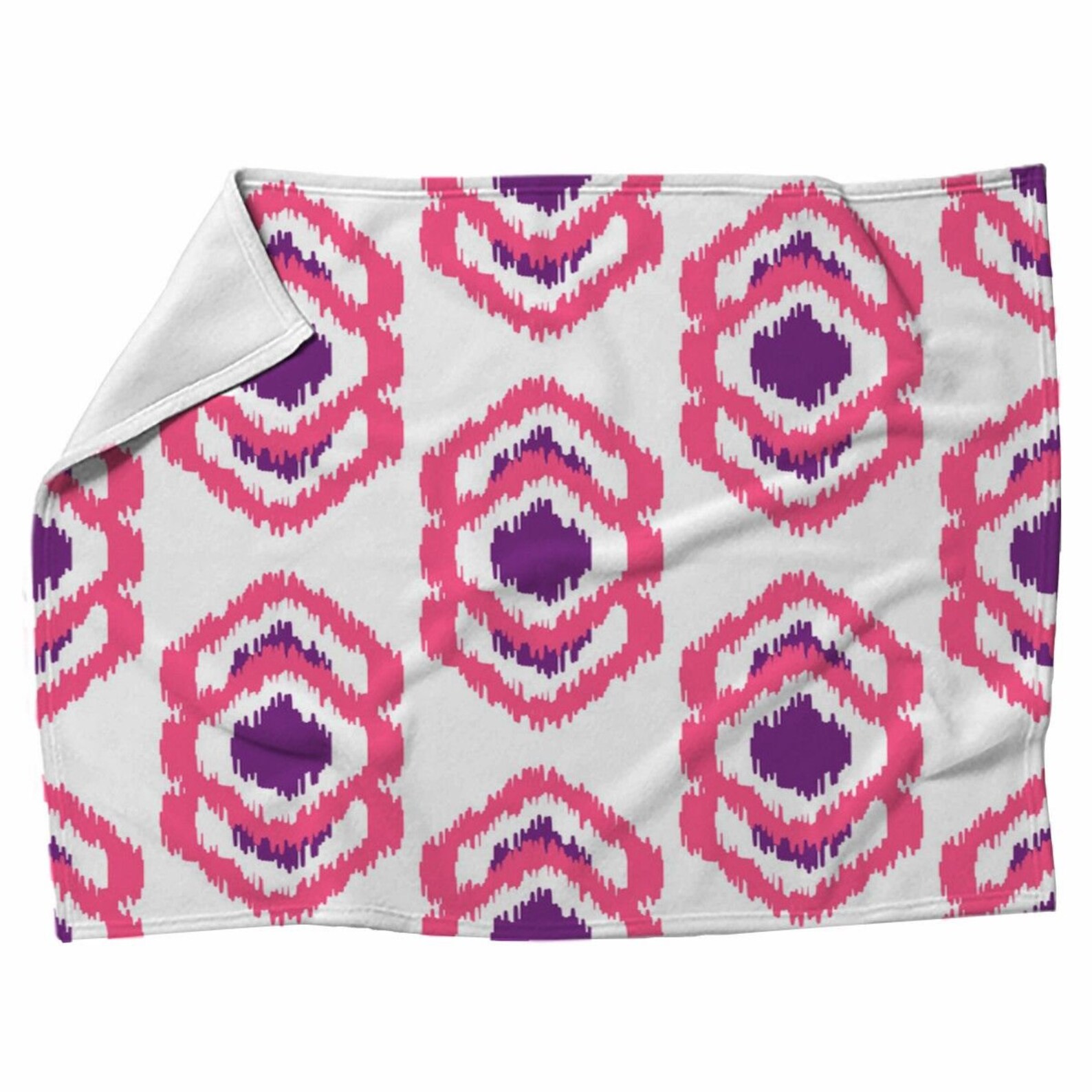Cute Aztec Pattern Blankets Ikat Fleece Blanket Pink Etsy