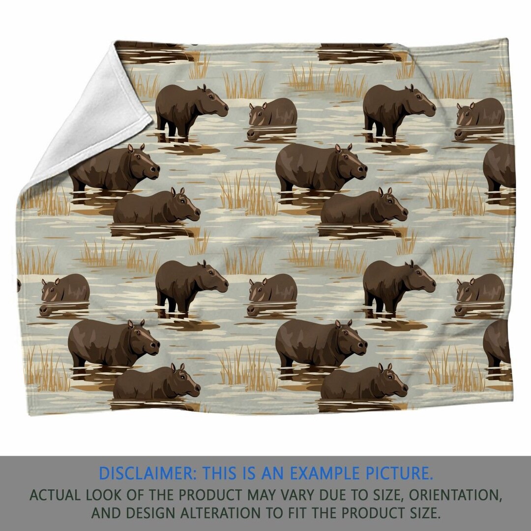 Hippo Blanket, Lakehouse Blankets, Farmhouse Sherpa Blanket, African