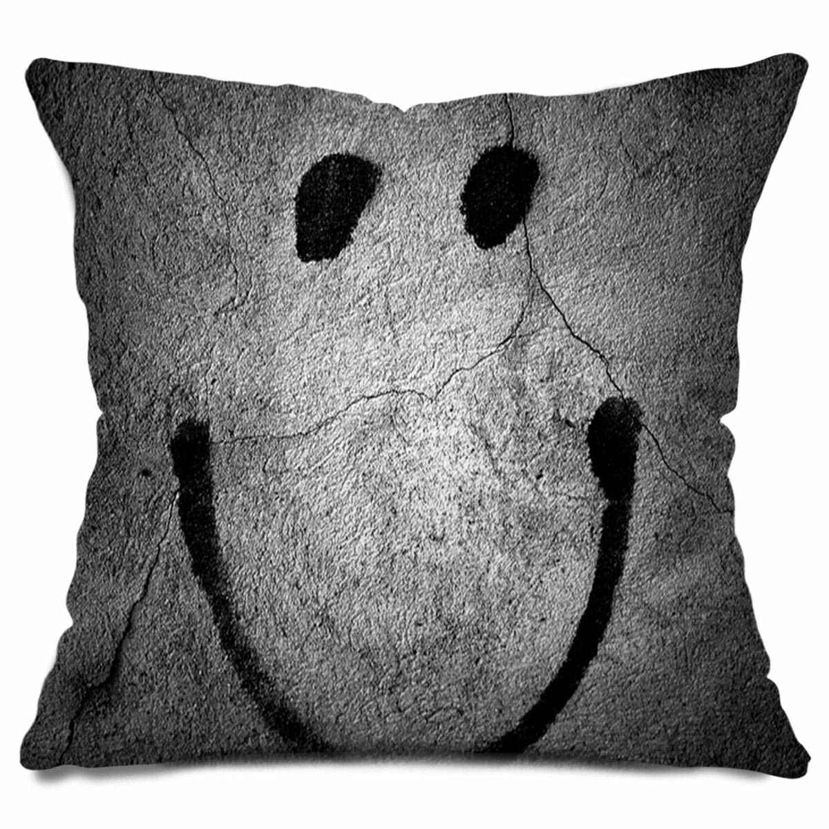 Grunge smiley face pillows smiley face decorative pillows Etsy