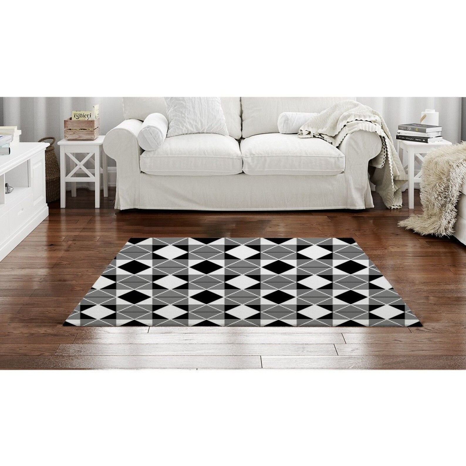 Black and white harlequin rugs harlequin pattern rugs Etsy