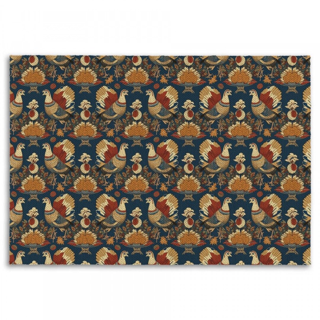 Turkey Rug, Farm Animal Rugs, Farmhouse Area Rug, Rustic Living Room ...