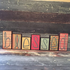 Home Decor Wood Blocks - Blessed - {Blessings}