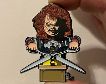 Child's Play / LARGE Chucky inspired enamel pin