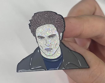 Twilight inspired sparkly Edward Cullen enamel pin