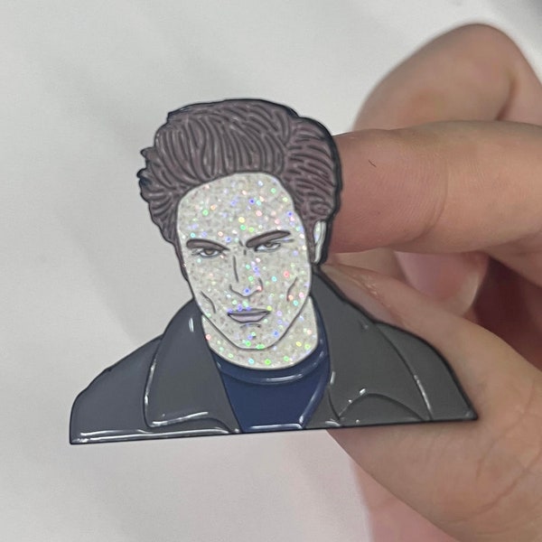 Twilight inspired sparkly Edward Cullen enamel pin