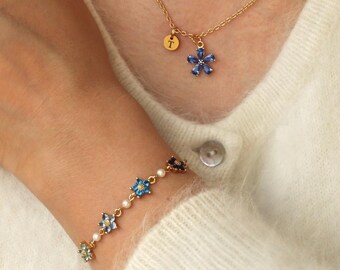 something blue bridesmaid bracelet, best friend sister bracelet, flower girl bracelet, wedding handmade jewelry, bridal party gift for her