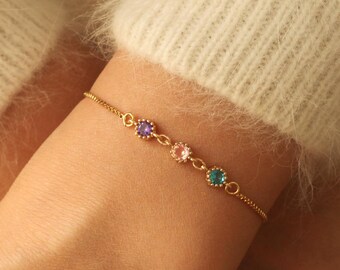 Mothers day gifts from daughter, mothers day jewelry, family birthstone jewelry bracelet mothers day bracelet gift for mom mothers day card