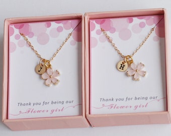 flower girl necklace jewelry, toddler flower girl set, personalized flower girl gift, wedding gift, little girl necklace handmade jewelry