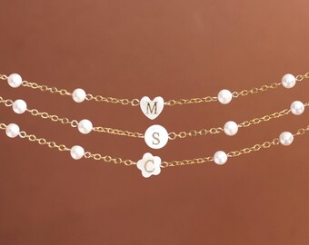 Real Pearl Bead Bracelet Minimalist Freshwater Pearl Jewelry Wedding Bride Maid of Honor Bridesmaid Gift Friendship