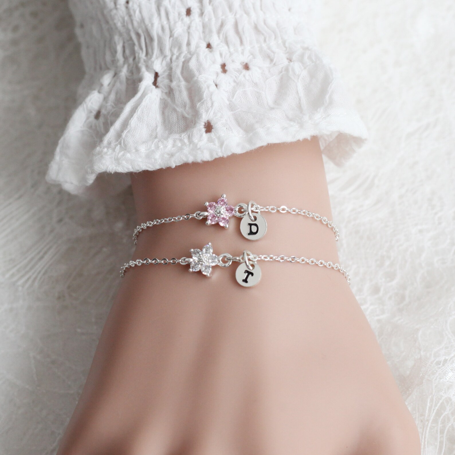 Flower girl bracelet toddler flower girl personalized flower Etsy