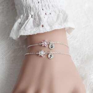 flower girl bracelet, toddler flower girl, personalized flower girl gift, little girl bracelet wedding, will you be my flower girl proposal image 7