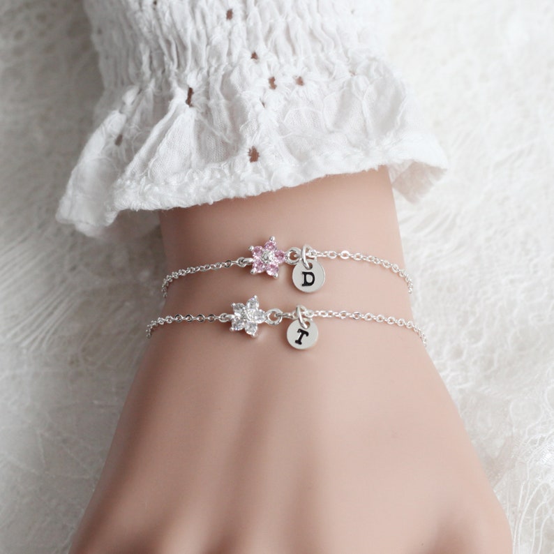 flower girl bracelet, toddler flower girl, personalized flower girl gift, little girl bracelet wedding, will you be my flower girl proposal image 7