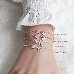 flower girl bracelet, toddler flower girl, personalized flower girl gift, little girl bracelet wedding, will you be my flower girl proposal image 2