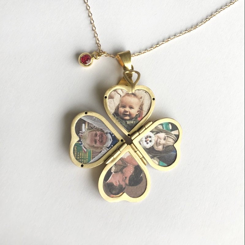 Four-Leaf Clover Necklace, Rose Gold & Black – LENOITES