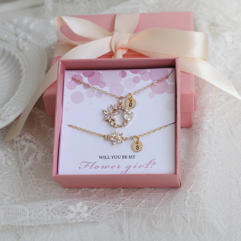 Flower Girl Necklace Bracelet Toddler Flower Girl Etsy