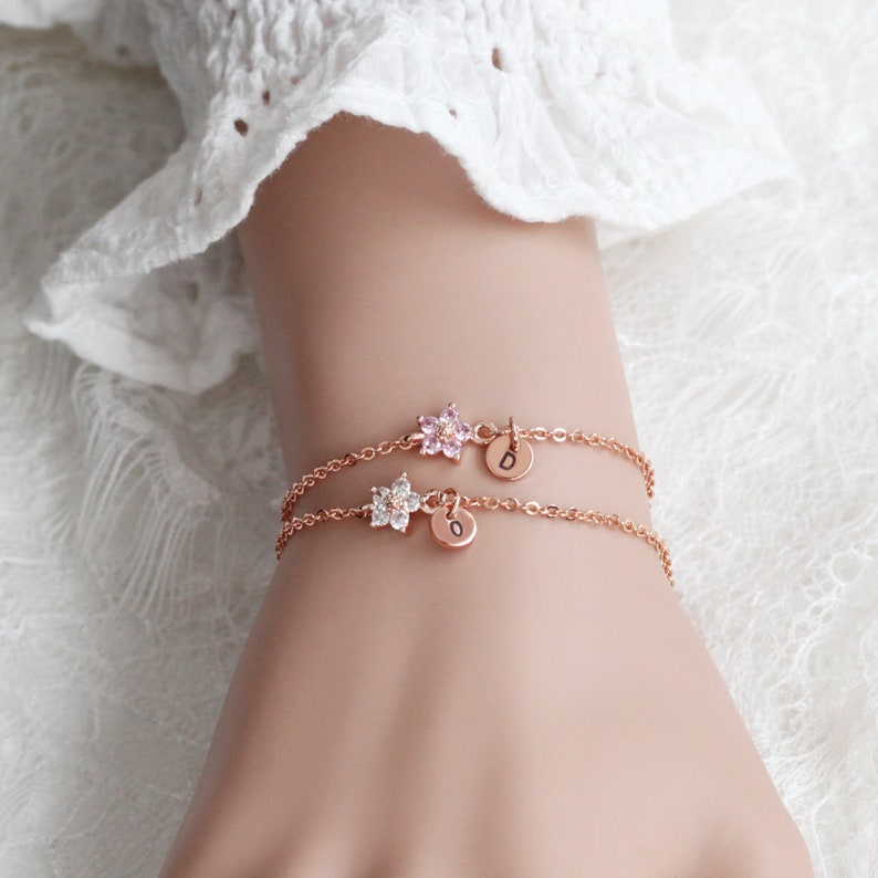 flower girl bracelet, toddler flower girl, personalized flower girl gift, little girl bracelet wedding, will you be my flower girl proposal image 1