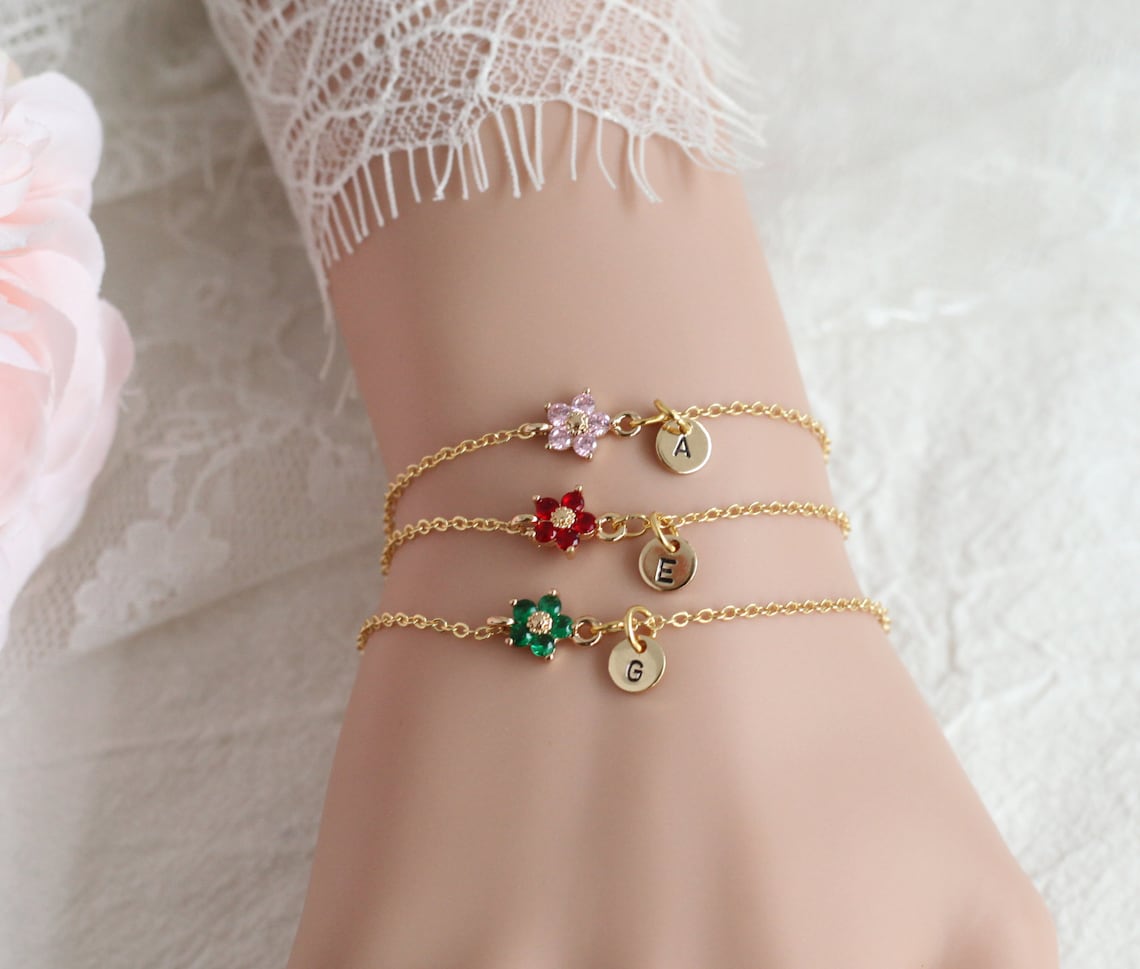 Flower girl bracelet toddler flower girl personalized flower Etsy