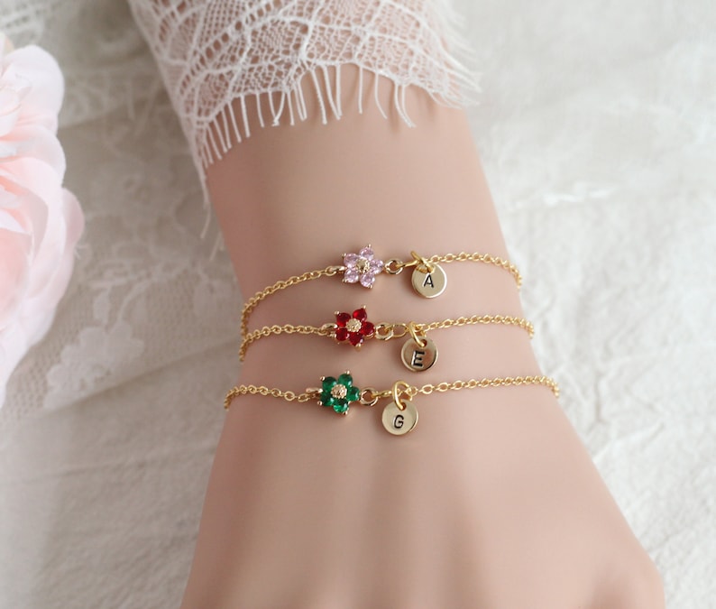flower girl bracelet, toddler flower girl, personalized flower girl gift, little girl bracelet wedding, will you be my flower girl proposal image 6