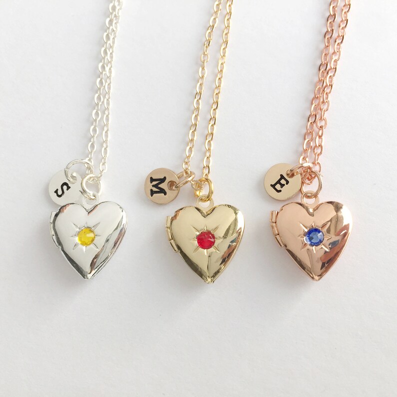 Best friend necklace Personalized Necklace. heart locket Etsy