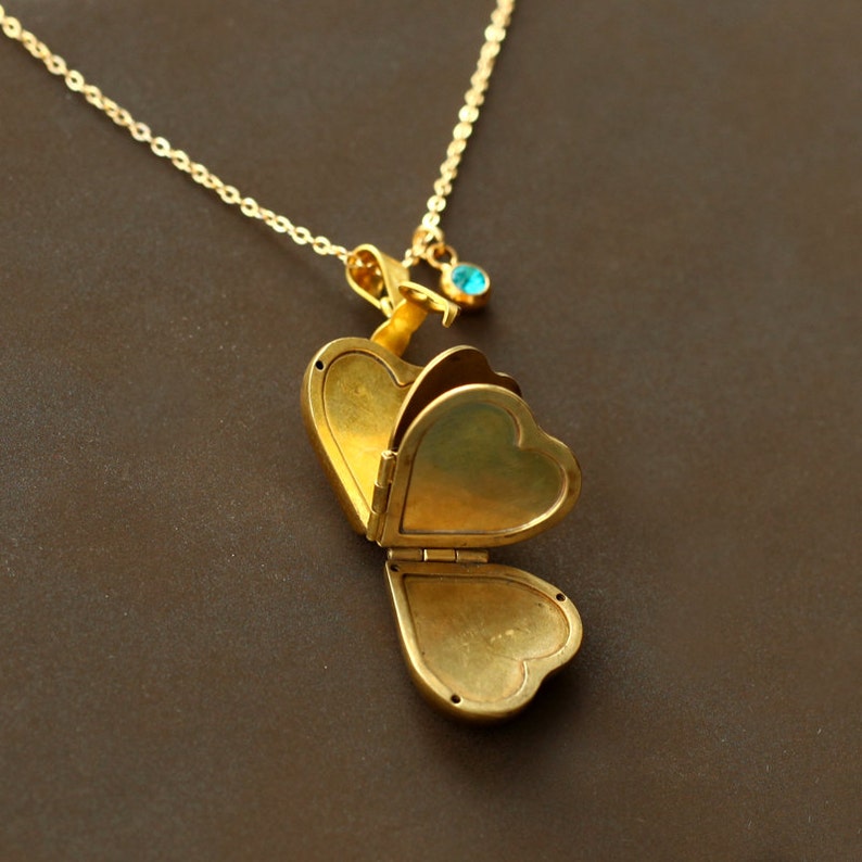 Vintage heart locket Necklaces Family locket Four Photos Etsy