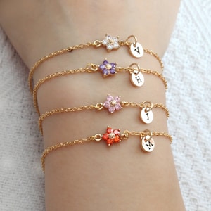 flower girl bracelet, toddler flower girl, personalized flower girl gift, little girl bracelet wedding, will you be my flower girl proposal image 5