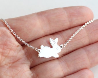 silver rabbit bracelet, Bunny bracelet, silver Rabbit, Rabbit  Bunny Pendant, Small Bunny, Animal Jewelry, Christmas gift, Everyday bracelet