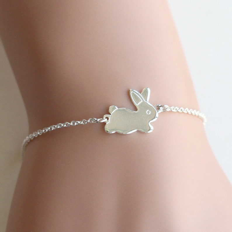 Silver Rabbit Bracelet Bunny Bracelet Silver Rabbit Rabbit Etsy