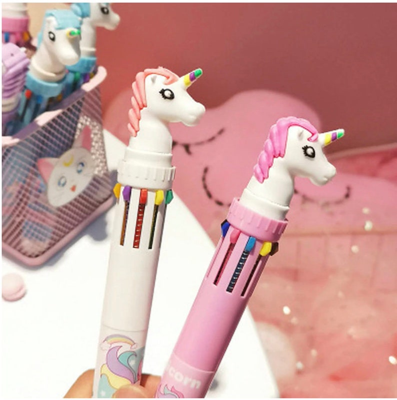 Unicorn Ballpoint Pen Multifunction  10 Colors Pen  Colorful image 9