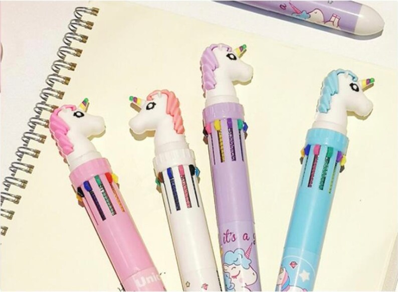 Unicorn Ballpoint Pen Multifunction  10 Colors Pen  Colorful image 8