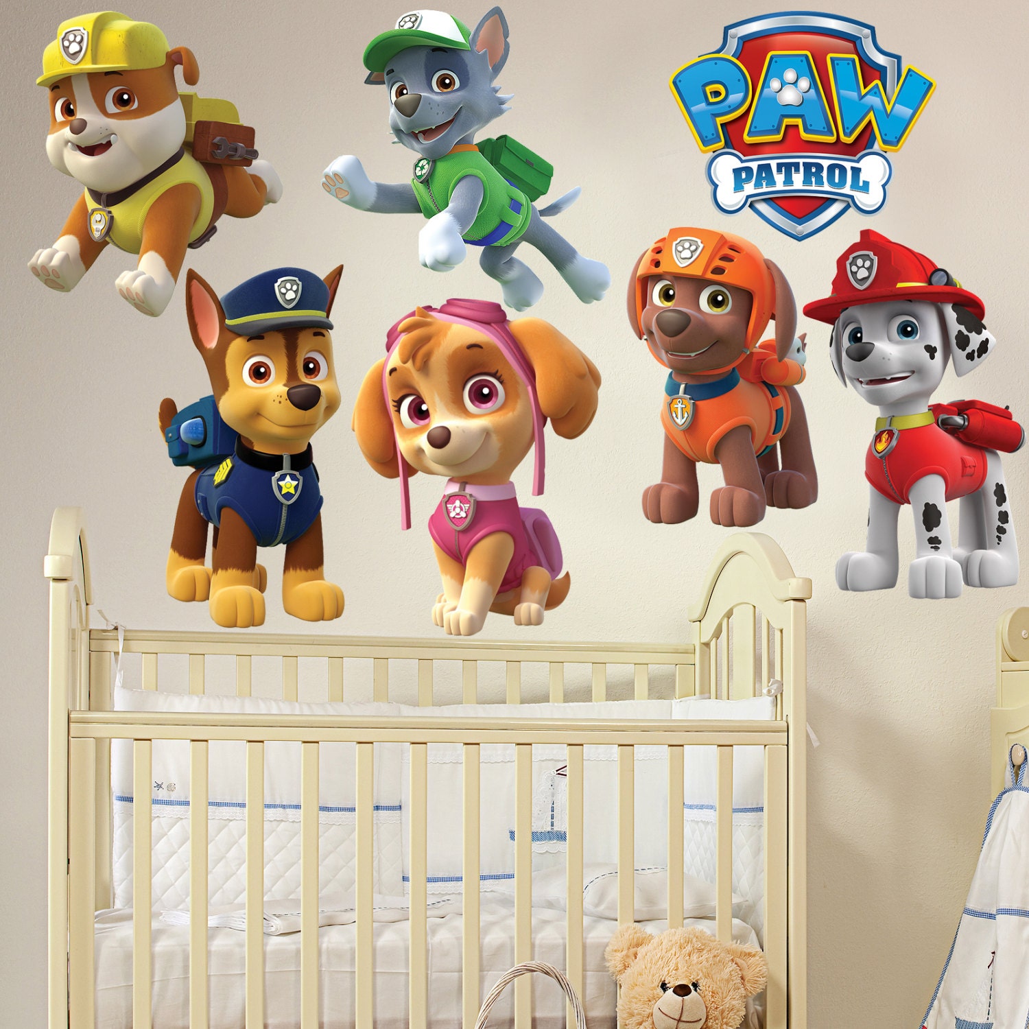 PAW PATROL Kids Boy Girls Bedroom Decal Wall Art Sticker Gift